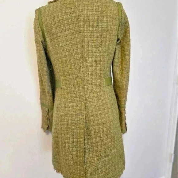 Blanc Noir Wool & Leather Blend Coat Amazing Used condition Size Medium - Picture 7 of 13